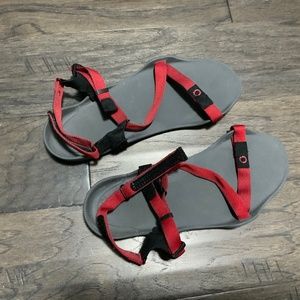 Xero Shoes Women's Z-Trek Sport Sandals, Red/Grey, Size 10 Womens